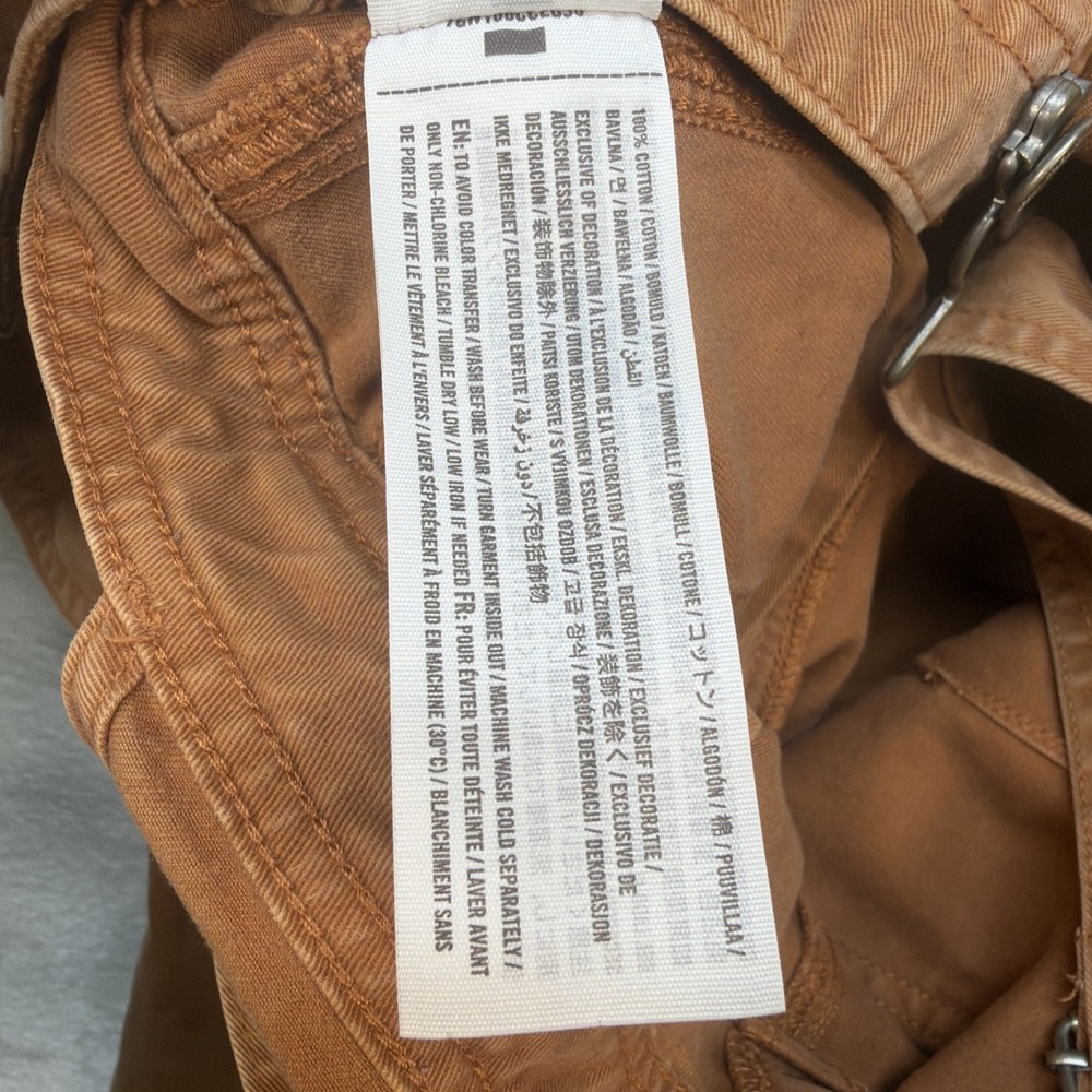 Abercrombie & Fitch Overalls Womens Medium Brown Carpenter Workwear Utility - Picture 14 of 15
